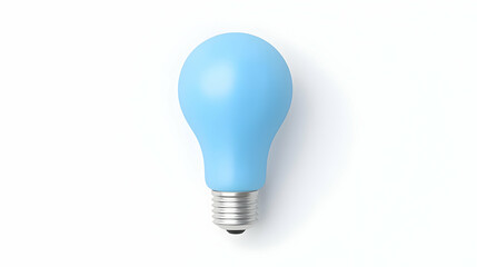 Poster - Vintage Glowing Filament Light Bulb with Soft Blue Hue