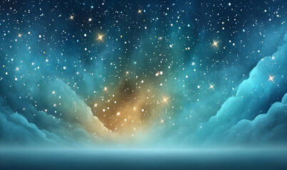 Poster - Abstract Gradient Background with Grainy Texture and Starry Noise Effect