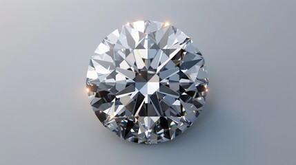 Poster - Sparkling diamond with brilliant facets shines brightly on a transparent background showcasing its clarity and beauty