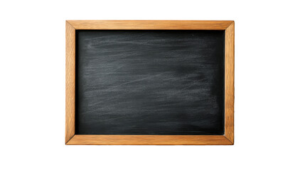 Wall Mural - empty chalkboard, wooden frame, vintage blackboard, black background, cut out transparent