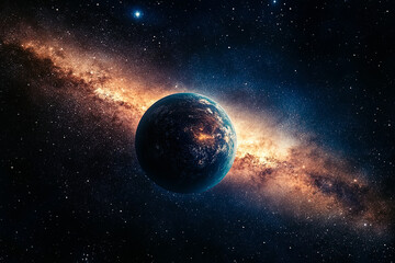 Wall Mural - Planet in Deep Space