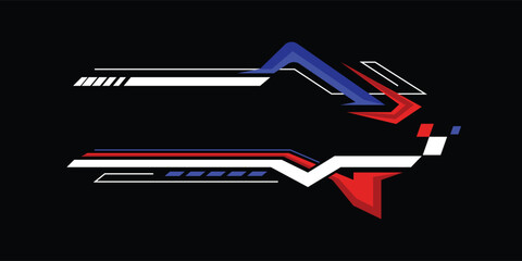 Aufkleber - Blank sports abstract sticker decorative design