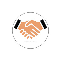 handshake logo vector illustration, scalable