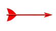 © Maestro - Red arrow pointer sign with white outline, cut out transparent