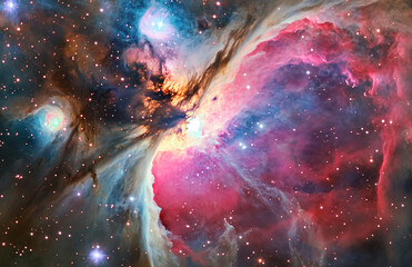 Poster - Awe Inspiring Orion Nebula Star Birth in Cosmic Clouds   Stellar Nursery Galactic Nebula Deep Space Exploration Astronomical Photography Universe Wonders