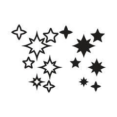 Aufkleber - Wave of different stars clipart icon element