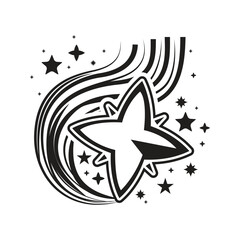 Aufkleber - Star wave creative clipart element illustration