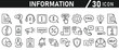 © MdMohiuddin - Information icons set. Liner information icon. Info simple vector icons collection