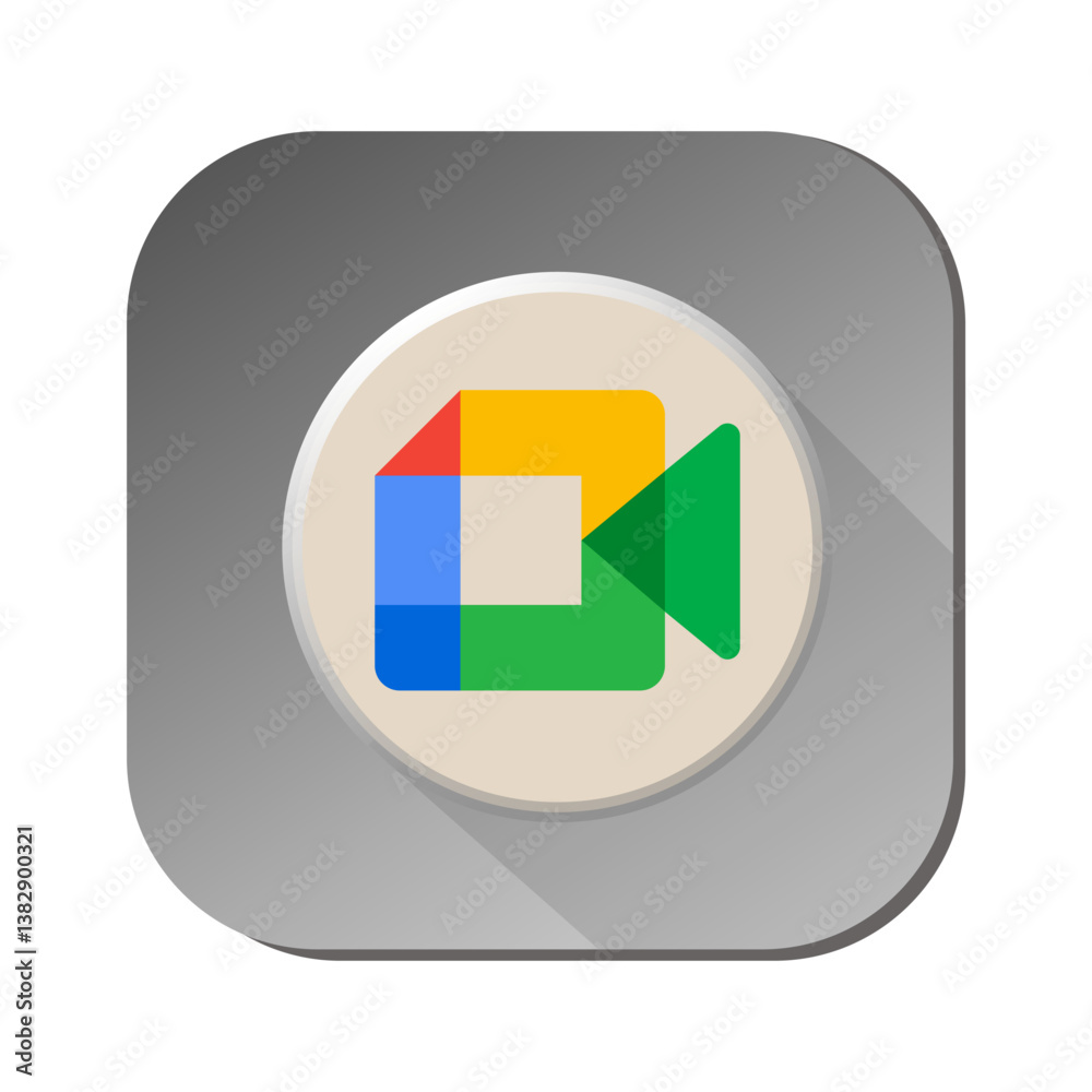 Стоковое векторное изображение «Google meet logo icon set. Google meet ...