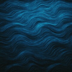 Poster - Abstract Neon Glow Texture with Deep Blue Wavy Pattern and Subtle Variations in Shade and Intensity