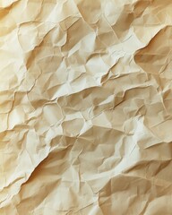 Poster - Textured tan paper with intricate folds and creases creating a dynamic and abstract pattern perfect for backgrounds and overlays