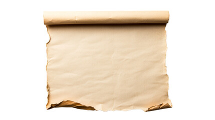 Wall Mural - ancient blank scroll of parchment, old paper sheet, manuscript, cut out transparent