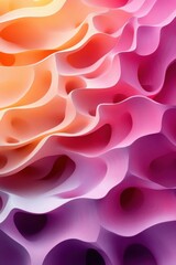 Poster - Abstract gradient wave design with orange and pink tones creating a modern and artistic background for creative projects and presentations