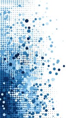 Poster - Abstract gradient halftone pattern in shades of blue on white background for modern design and decoration