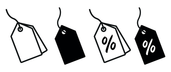 Poster - vector illustration of a sale poster. price tag icon. discount symbol set. shopping coupon badge for product promotion for app, web, ui. price tag png and vector illustration on transparent background