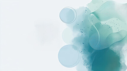 Wall Mural - A blue and white background with a swirl of blue and green