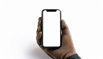 smartphone with white blank screen mockup isolated on white background smartphone business infograph