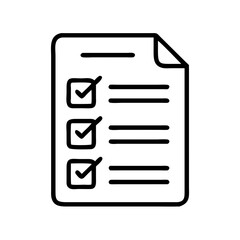 Poster - Checklist vector icon for task management and to do list app design and project planning and survey form 