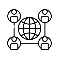 Poster - Global network connection social media community international business team communication worldwide 