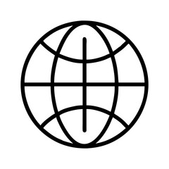 Aufkleber - Globe icon world wide web internet symbol earth vector graphic illustration for website and design needs