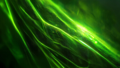 Wall Mural - Traffic green Opal green Olive drab texture dark black background, Neon blur glow color light overlay, abstract art and design concept.