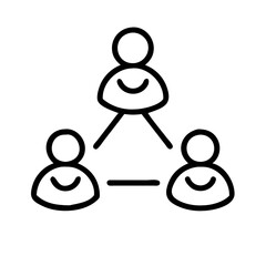 Aufkleber - Teamwork collaboration network connection group people community partnership social structure icon vector image