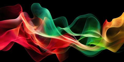 Aufkleber - A colorful, abstract image of a lighted wire with red, green, and yellow colors