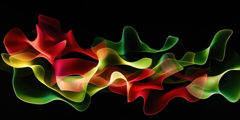 Aufkleber - A colorful, abstract image of a lighted wire with red, green, and yellow colors