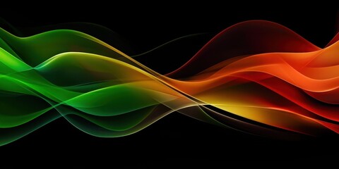 Aufkleber - A colorful, abstract image of a lighted wire with red, green, and yellow colors