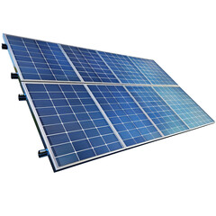 solar panels on white background