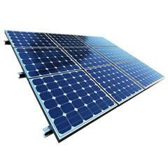 solar panels on white background