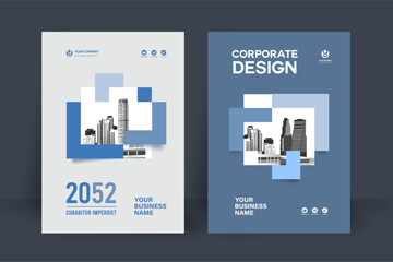 Wall Mural - city background business book cover design template