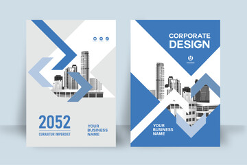 Wall Mural - city background business book cover design template