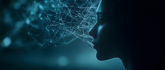 Poster - The concept of internet network connectivity and advanced communication systems represents the future development of advanced information technology. A digital network of interconnected nodes and line