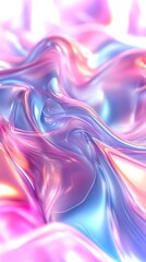 Poster - Futuristic holographic gradients flow smoothly for innovative technological backgrounds