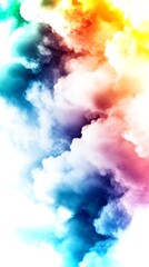 Poster - Vertical abstract cloud-like textures create a futuristic background for innovative concepts