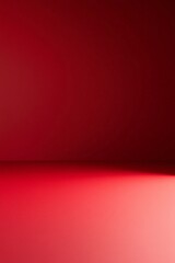 Aufkleber - Light creating gradient on red wall in studio