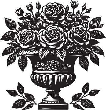Vase Roses SVG Sublimation