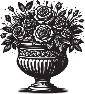 Vase Roses SVG Sublimation