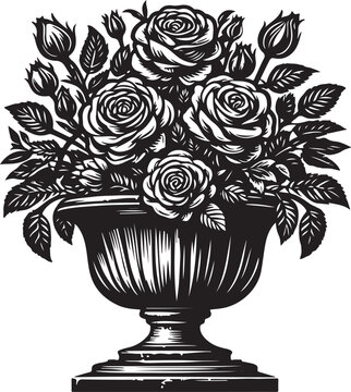 Vase Roses SVG Sublimation