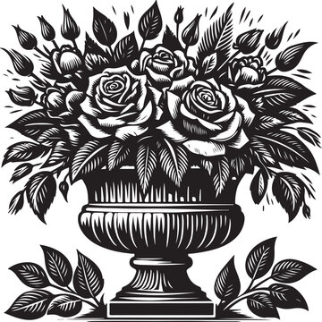 Vase Roses SVG Sublimation