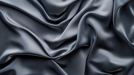 Aufkleber - Smooth dark grey silk fabric forming an elegant background