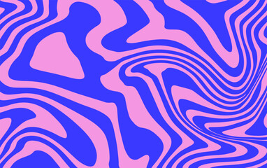Poster - Abstract vector illustration featuring wavy zebra-like lines on a background, creating a modern, psychedelic, and eye-catching pattern suitable for trendy graphic designs.