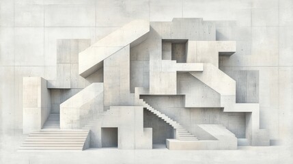 Poster - Abstract concrete architecture