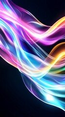 Poster - Discover a vibrant, abstract vertical background with smooth waves for creative projects