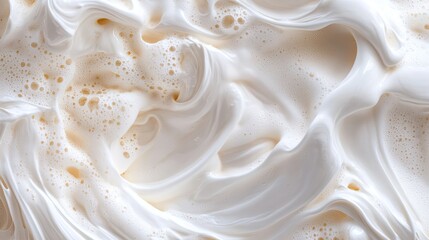 Poster - Creamy, Smooth Whipped White Texture Background for Design Projects