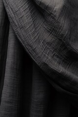 Poster - Black fabric texture background showing soft material