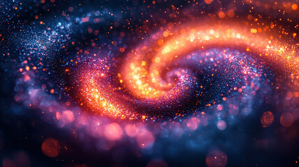 galactic swirl of stars and light cosmic space digital art abstract universe close-up view astronomy
