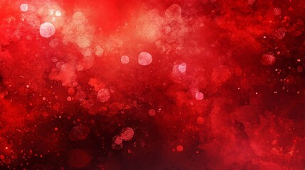 Poster - Red watercolor background creating abstract shapes and bokeh effect