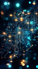 Fototapete - Futuristic abstract vertical background with vibrant colors and technology-inspired patterns
